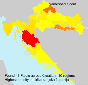 Surname Fajdic in Croatia Surname Fajdic in Croatia