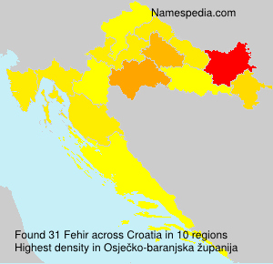 Surname Fehir in Croatia Surname Fehir in Croatia