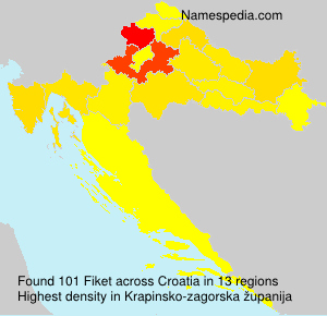 Surname Fiket in Croatia Surname Fiket in Croatia