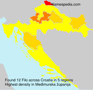 Surname Filo in Croatia Surname Filo in Croatia
