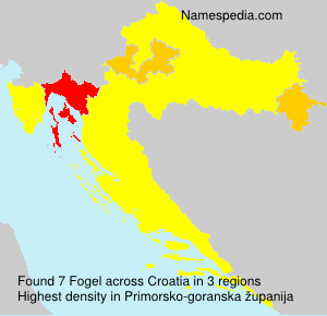 Surname Fogel in Croatia Surname Fogel in Croatia