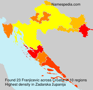 Surname Franjicevic in Croatia Surname Franjicevic in Croatia