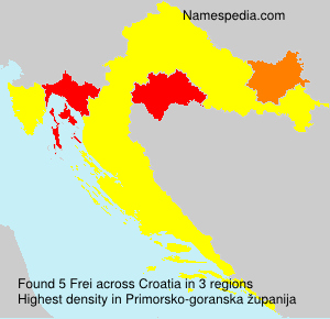 Surname Frei in Croatia Surname Frei in Croatia