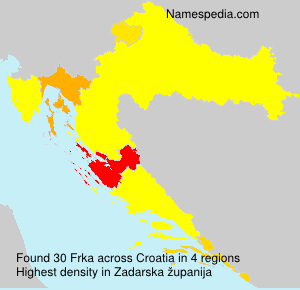 Surname Frka in Croatia Surname Frka in Croatia