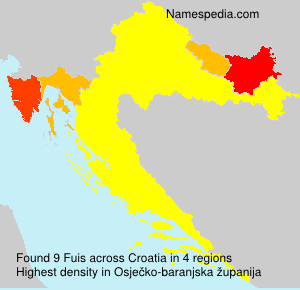 Surname Fuis in Croatia Surname Fuis in Croatia