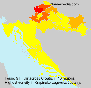 Surname Fulir in Croatia Surname Fulir in Croatia