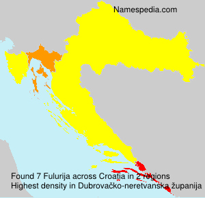 Surname Fulurija in Croatia Surname Fulurija in Croatia