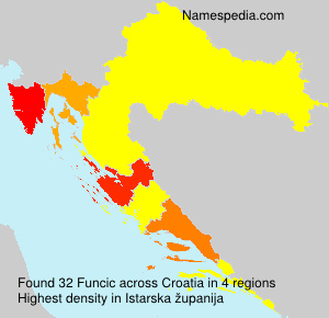 Surname Funcic in Croatia Surname Funcic in Croatia