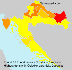 Surname Funtak in Croatia Surname Funtak in Croatia