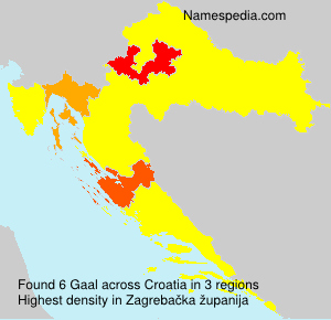 Surname Gaal in Croatia Surname Gaal in Croatia