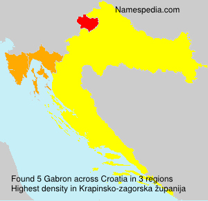 Surname Gabron in Croatia Surname Gabron in Croatia