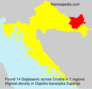 Surname Gajdasevic in Croatia Surname Gajdasevic in Croatia