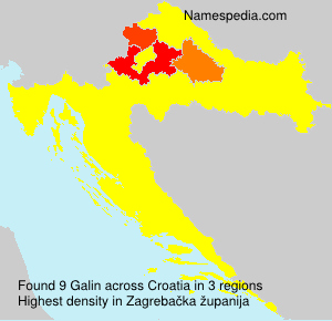 Surname Galin in Croatia Surname Galin in Croatia