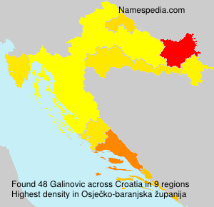 Surname Galinovic in Croatia Surname Galinovic in Croatia