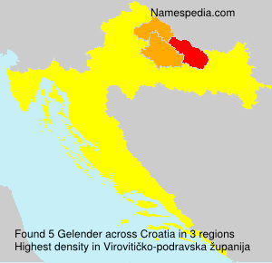Surname Gelender in Croatia Surname Gelender in Croatia