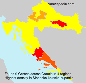 Surname Gerbec in Croatia Surname Gerbec in Croatia