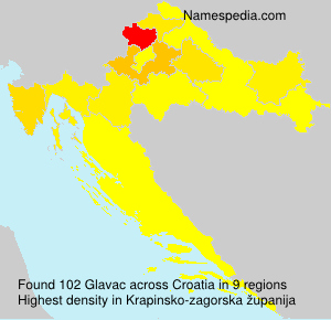 Surname Glavac in Croatia Surname Glavac in Croatia