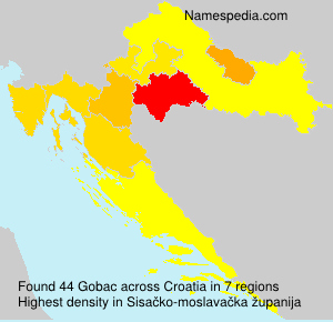 Surname Gobac in Croatia Surname Gobac in Croatia