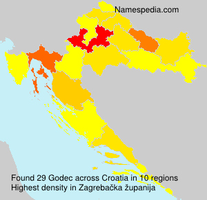Surname Godec in Croatia Surname Godec in Croatia