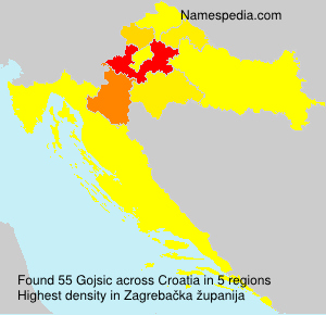 Surname Gojsic in Croatia Surname Gojsic in Croatia