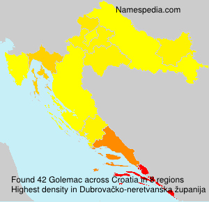 Surname Golemac in Croatia Surname Golemac in Croatia