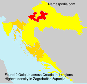Surname Golojuh in Croatia Surname Golojuh in Croatia