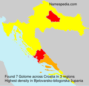 Surname Golome in Croatia Surname Golome in Croatia