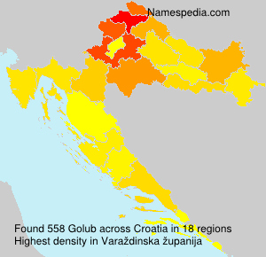Surname Golub in Croatia Surname Golub in Croatia