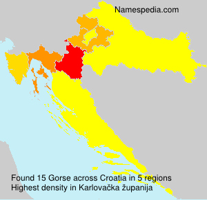 Surname Gorse in Croatia Surname Gorse in Croatia
