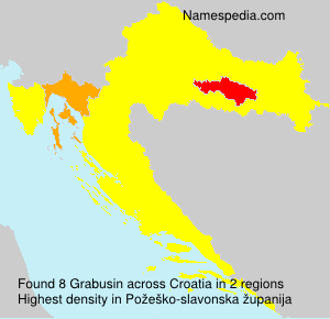 Surname Grabusin in Croatia Surname Grabusin in Croatia