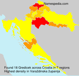 Surname Gredicek in Croatia Surname Gredicek in Croatia