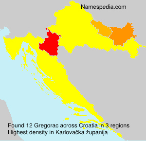 Surname Gregorac in Croatia Surname Gregorac in Croatia