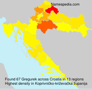 Surname Gregurek in Croatia Surname Gregurek in Croatia