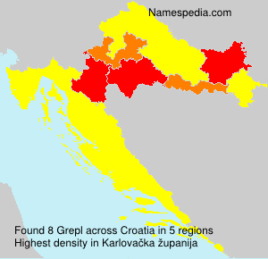 Surname Grepl in Croatia Surname Grepl in Croatia