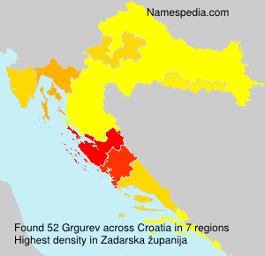 Surname Grgurev in Croatia Surname Grgurev in Croatia