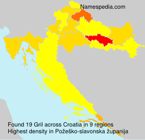 Surname Gril in Croatia Surname Gril in Croatia