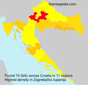 Surname Grlic in Croatia