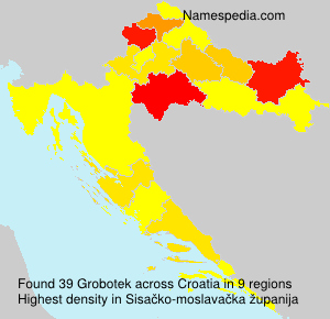 Surname Grobotek in Croatia Surname Grobotek in Croatia