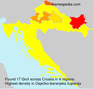 Surname Grof in Croatia Surname Grof in Croatia