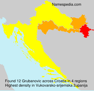 Surname Grubanovic in Croatia Surname Grubanovic in Croatia