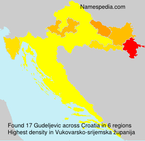 Surname Gudeljevic in Croatia Surname Gudeljevic in Croatia