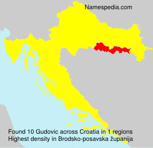 Surname Gudovic in Croatia Surname Gudovic in Croatia