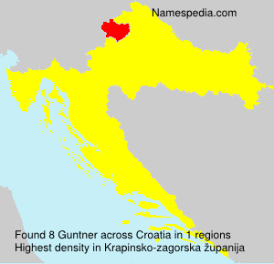 Surname Guntner in Croatia Surname Guntner in Croatia