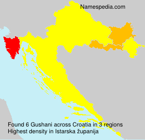Surname Gushani in Croatia Surname Gushani in Croatia