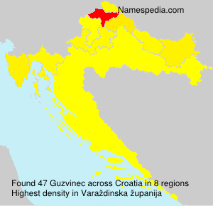 Surname Guzvinec in Croatia Surname Guzvinec in Croatia