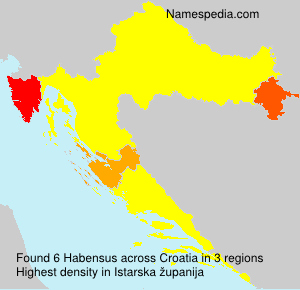 Surname Habensus in Croatia Surname Habensus in Croatia
