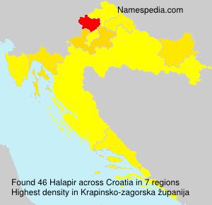 Surname Halapir in Croatia Surname Halapir in Croatia