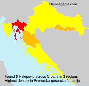 Surname Halepovic in Croatia Surname Halepovic in Croatia