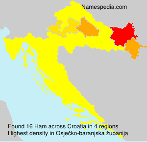 Surname Ham in Croatia Surname Ham in Croatia