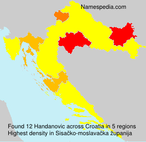 Surname Handanovic in Croatia Surname Handanovic in Croatia